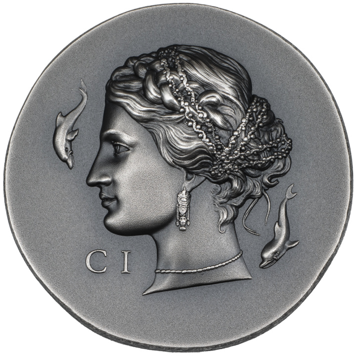 Cook Islands: Arethusa 1 oz Silver 2023 Ultra High Relief Antiqued Coin