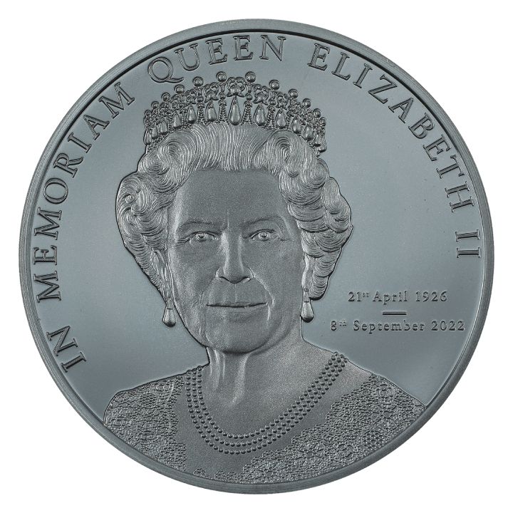 Cook Islands: In Memoriam Queen Elizabeth II 1 oz Silver 2022 Black Proof