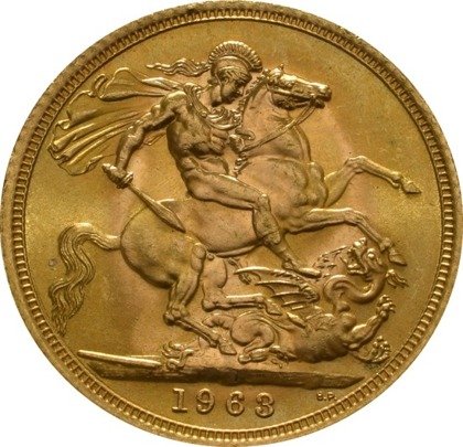 Gold Sovereign Elizabeth II - Great Britain 1957-1968
