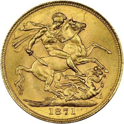 Gold Sovereign Young Victoria- Great Britain 1871-1887