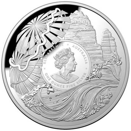 Great Barrier Reef coloured 1 oz Silver 2022 Proof Dome-Shaped Coin