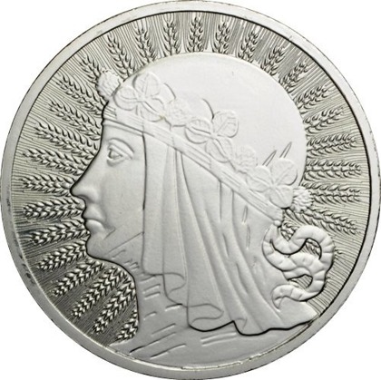 Jadwiga (Woman's head) 1 oz Silver