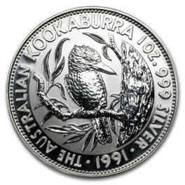 Kookaburra 1 oz Silver 1991