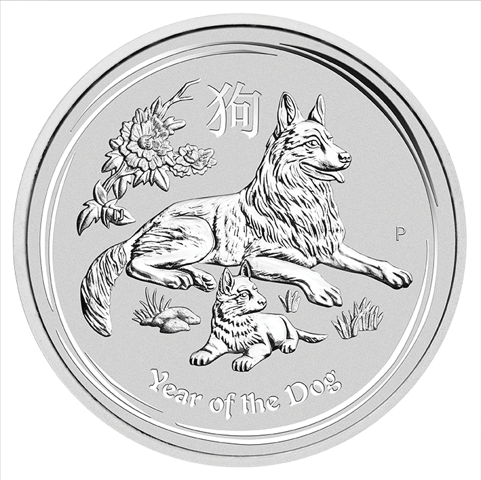 Lunar II: Jahr des Hund 1 oz Silver 2018