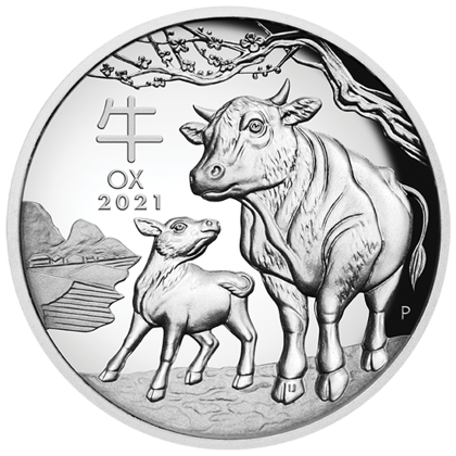 Lunar III: Year of the Ox 1 oz Silver 2021 Proof High Relief 