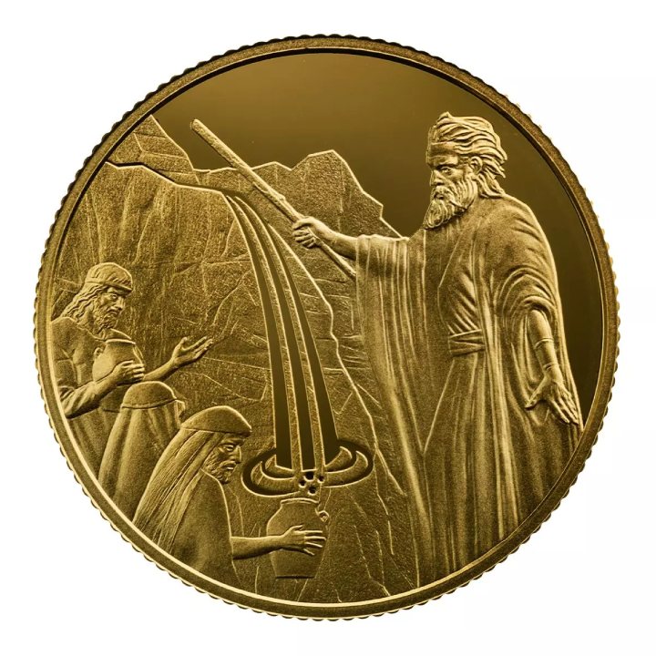 Moses And The Rock 10 NIS Gold 2022 Proof 