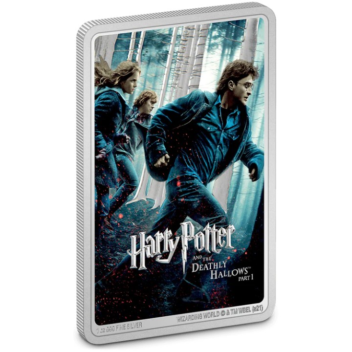 Niue: Harry Potter - Movie Poster 'Harry Potter and the Deathly Hallows Part 1' coloured 1 oz Silver 2021 Proof
