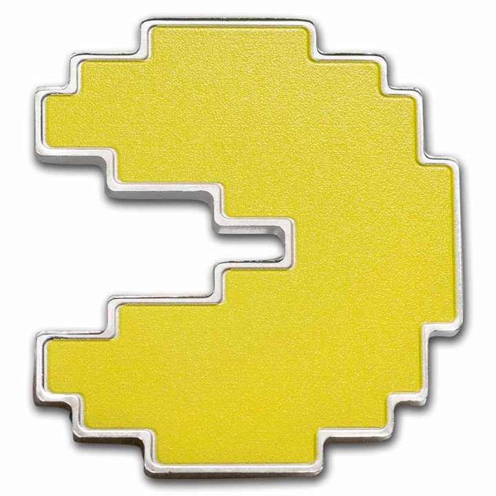 Niue: PAC-MAN colorized 1 oz Silver 2022 Proof Shaped Coin