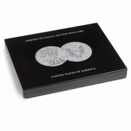 Presentation cases for 20 American Eagle Silver coins in capsules Leuchtturm