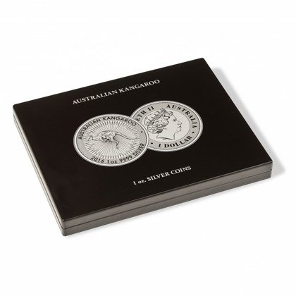 Presentation cases for 20 Australian Kangaroo Silver coins in capsules Leuchtturm