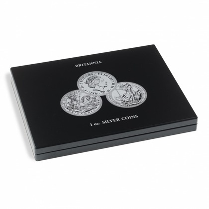 Presentation cases for 20 Britannia Silver coins in capsules Leuchtturm
