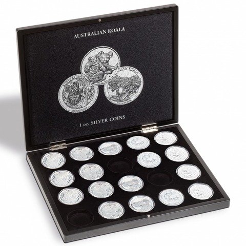 Presentation cases for 20 Koala Silver coins in capsules Leuchtturm