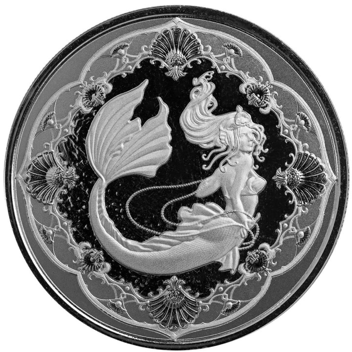 Samoa: Mermaid Princess of the Seas 1 oz Silver 2022 Prooflike Coin