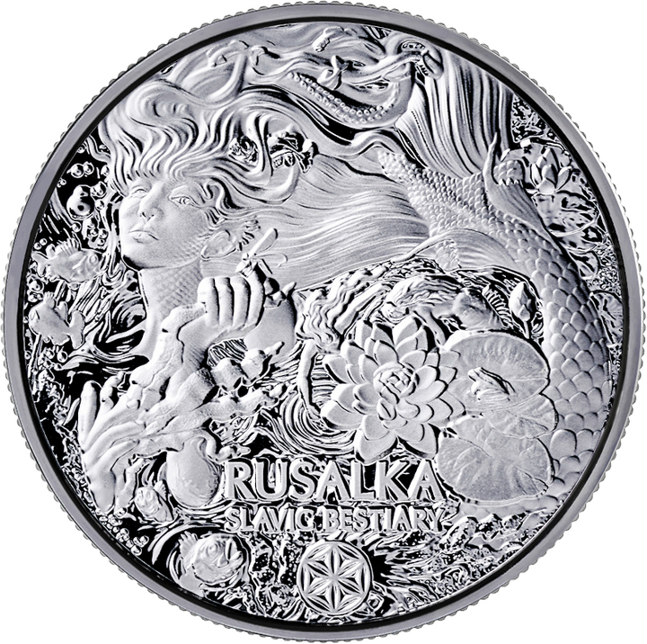 Slavic Bestiary: Rusalka 1000 Francs 2 oz Silver 2022 Coin 