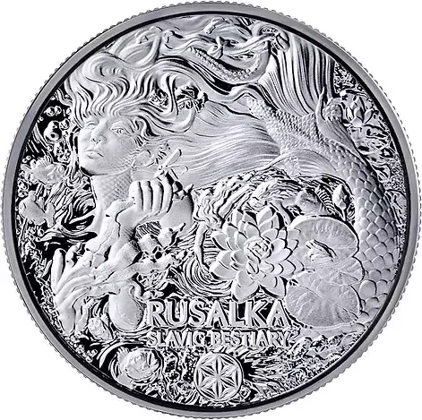 Slavic Bestiary: Rusalka 500 Francs 1 oz Silver 2022 Coin 