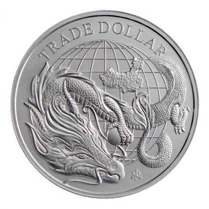 St Helena Modern Chinese Trade Dollar 1 oz Silver 2021