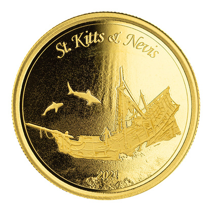 St. Kitts Sunken Ship 1 oz Gold 2021