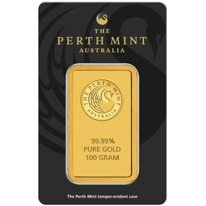 The Perth Mint: 100 gram Gold Bar LBMA