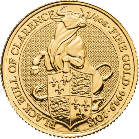 The Queen’s Beasts 2018: The Black Bull of Clarence 1/4 oz Gold 2018