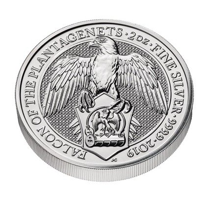 The Queen’s Beasts 2019: The Falcon of the Plantagenets 2 oz Silver