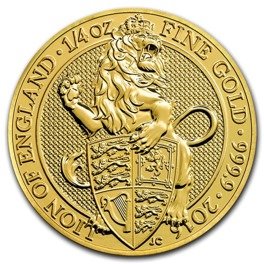 The Queen’s Beasts: Lion of England1/4 oz Gold 2016