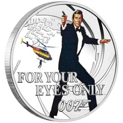 Tuvalu: For Your Eyes Only coloured 1/2 oz Silver 2021 Proof 
