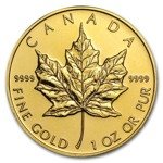 Canadian Maple Leaf 1 oz Gold 1984
