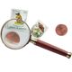 Handle magnifier Rosewood 3x magnification