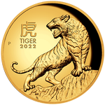Lunar III: Year of the Tiger 1 oz Gold 2022 Proof High Relief 