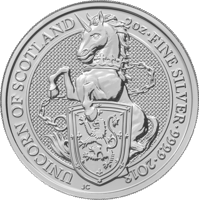 The Queen’s Beasts: The Unicorn of Scotland 2 oz Silver 2018