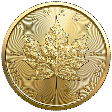 Hoja de Arce Canadiense 1 oz Oro 2023