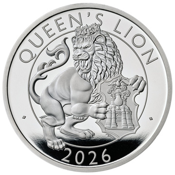 The Royal Tudor Beasts: León de la Reina 1 oz Plata 2026 Proof