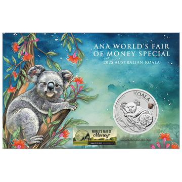 Koala 1 onza de plata 2025 Privy Mark (ANA Coin Show Special)