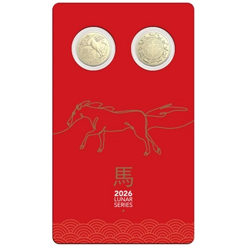 RAM: Set de 2 monedas Lunar - Año del Caballo 2026