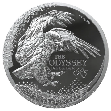 The Odyssey Of The Sky - Bateleur Eagle 1 Onza Plata 2025 Proof
