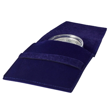 Leuchtturm - Monedero Premium para una moneda con o sin cápsula de hasta 50 mm, azul