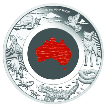 Australia: Great Southern Land coloreado 1 oz Plata 2025 Proof