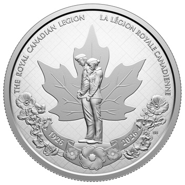 Canadá: 100.º Aniversario de La Legión Real Canadiense  $1 Plata 2026 Proof