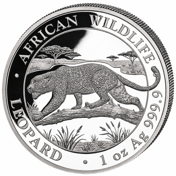 Moneda de plata African Wildlife: Leopard 1 onza de plata 2026