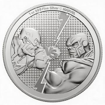 Niue: Marvel - Capitán América vs. Thanos 1 oz Plata 2025