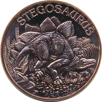 Stegosaurus 1 onza de cobre