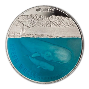 Esperma de ballena esperma de ballena coloreado 1 oz Plata 2018 Proof