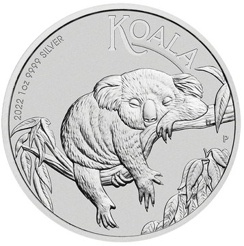 Ceca de Perth Koala 1 oz Plata 2022 1 AUD