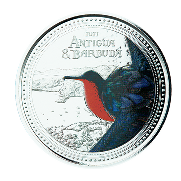 Antigua & Barbuda: Gran Fragata coloreada 1 oz Plata 2021