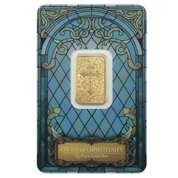 Lingote de oro Pamp Christian Cross 5 gramos