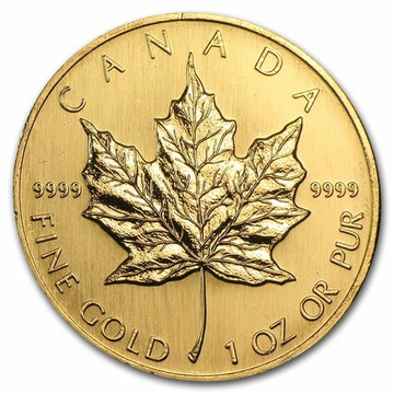 Hoja de Arce Canadiense 1 oz Oro 1998
