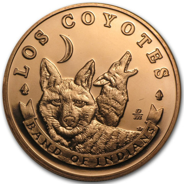 Les Coyotes 1 onza de cobre