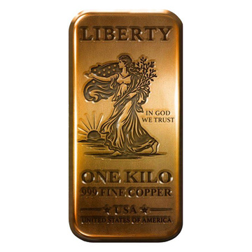Walking Liberty 1000 gramos Cobre