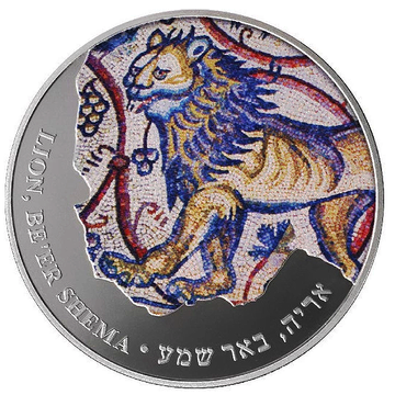 León coloreado 1 oz Plata 2013