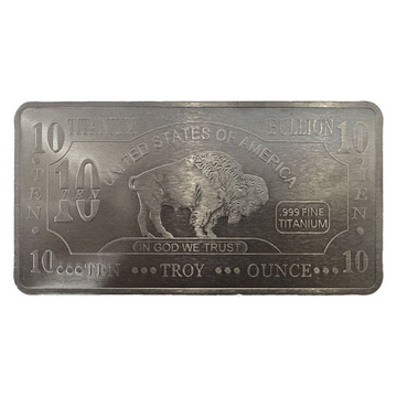 Lingote Buffalo 10 onzas Titanio